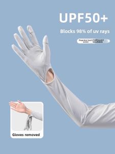 UV Protection Cycling Gloves Long Sleeve Summer Breathable Thin Ice Silk Sleeve Covers