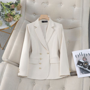 RYRYSTYLE 2025 Autumn Jacket Womens New Style With High Quality And Aging Reduction Top Slim Fit Small White Casual Suit 8362