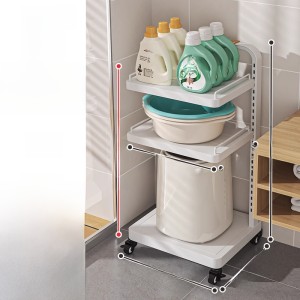Mini Washing Machine Stand Bathroom Multi-layer Underwear Cleaning Rack Storage Shelf Floor-standing Kitchen Storage Rack