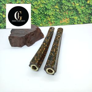 Pipa once cangklong kayu Liwung macan model segi enam C50