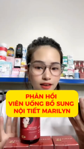 Viên Uống Bổ Sung Nội Tiết Tố Marilyn Giúp Giảm Khô Hạn Bốc Hỏa Sạm Nám Lọ 30 Viên