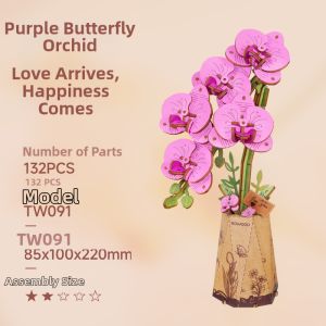 DIY Wooden Flower Building Blocks Gift for Girls