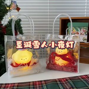 NEWMINE CN  ตกแต่งคริสต์มาสแบบพกพา Nightlight Christmas Eve ของขวัญเครื่องประดับ Props Led ไฟอิเล็กทรอนิกส์ตกแต่งคริสต์มาส