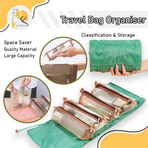 L&L Cosmetic Bag 4 IN 1 Multifunction Makeup Travelling Detachable Portable Large Capacity Pouch Toiletries Beg Simpan Alat Solek Kosmetik Kapasiti Besar