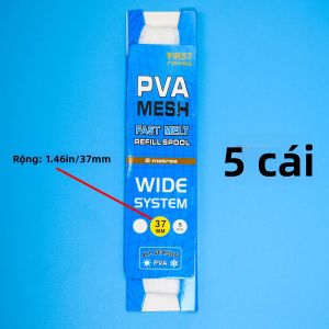 Topranc Nhanh Hòa Tan PVA Lưới Băng Dành Cho Cá Chép Câu Cá Hòa Tan Trong Nước Mồi Bọc Nạp Lại Cuộn 18/25/37/44mm * 5M Dụng Cụ Câu Cá