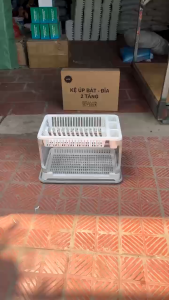 Kệ Úp Chén 2 Tầng Nhựa Cao Cấp – Gọn Gàng Tránh Ẩm Mốc Bảo Vệ Sức Khỏe Gia Đình Việt