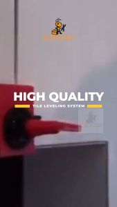 Nasara Reusable Floor Tile Leveling System Tile Spacer Tile Clips With Wrench Red Clip Leveler Spacers / 瓷砖平衡器