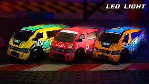 SmartBuy 1:24 High-Speed RC Drift Van Truck 4WD Off-Road Racing Remote Control Car with LED Lights