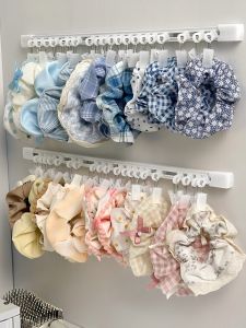 GUOQI | No-Drilling Wall Mounted Hair Accessories Organizer With Slide Rail Clips