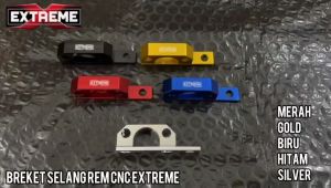 Breket Kleman Selang Kabel Rem Variasi CNC Tahanan Selang REM Universal Semua Motor