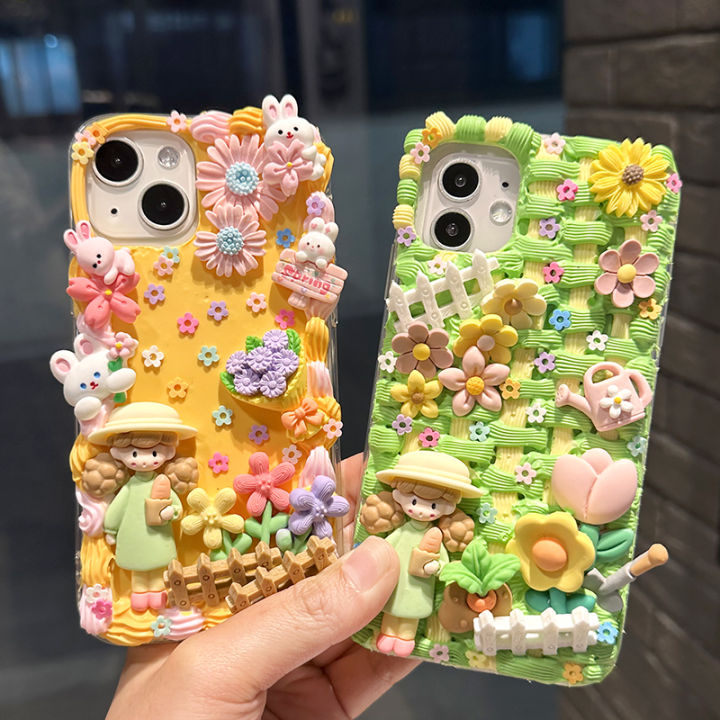 DIY Phonecases Kits Cute 3D Stickers Set for Girls Kawaii Phone