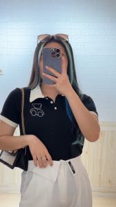 4912 Brena Polo Knit Top Atasan Polo Wanita