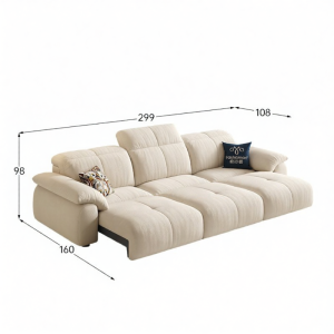 Pashaman | Electric Reclining Sofa Bed Zero Wall Foldable Cat Proof Fabric