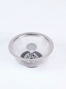 Giỏ Lọc Rác Inox 304 Cao Cấp Đậy Bồn Rửa Chén Bát Thoát Nước Nhanh Rọ Lọc Rác Bồn Rửa Chén Bát Có Núm Chặn
