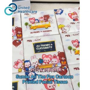 Sunde Ali The Fox Cartoon Printed Facial Tissue (188mm x 105mm) 4 Ply 30 Draws/ Bag 阿狸盟友校园夏天水果卡通印花纸巾4层30抽