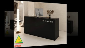 Bàn thu ngân bàn lễ tân bàn tính tiền bằng gỗ MDF QTT503 - NỘI THẤT LẮP RÁP VIENDONGADV