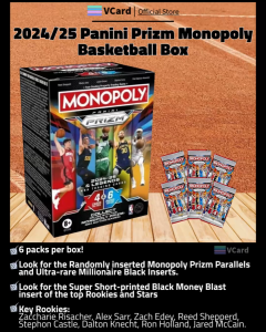 2024/25 Panini Prizm Monopoly Basketball Box -100% Original. Trading Card Hobby Collectibles-