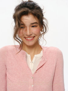 SHEITAOZI | Elegant Simple Spring False Two-Piece Knit Cardigan
