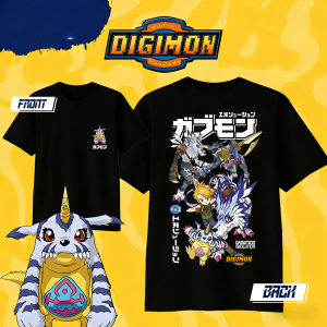Bandai | Digimon Gabumon Evolution Pure Cotton T-shirt for 2026 Summer Kids/Mens/Womens Fashion Casual Short Sleeved T-shirt Streetwear