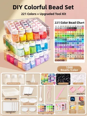 Comprehensive Official Bead Set for DIY 221 Colors