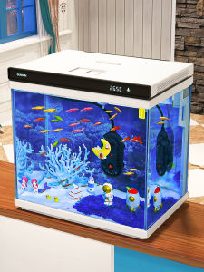 sunsun | Ultra Clear Glass Small Fish Tank With Oxygenator