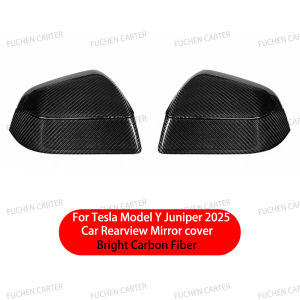 Real Carbon Fiber Rear View Mirrors Cover For New Tesla Model Y Launch 2025+ Juniper 2025 Side Door Rearview Mirror Cover Matte