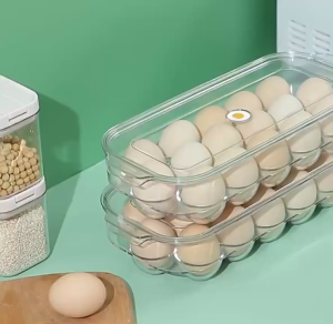 Japan 16Grid Fresh Egg Storage Fridge BPA Free Transparent Box Container Refrigerator Chicken Duck Telur Bekas 鸡蛋冰箱盒