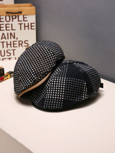 Retro Beret Hat Mens Womens Duckbill Cap Large Circumference Small Face Painter Hat Newsboy Cap Casual Style All Seasons