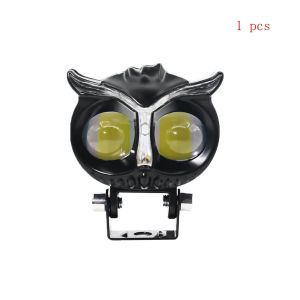 Colorful Four-color Owl Motorcycle Light With LED Lens Headlights Super Bright Motorcycle Modification Paving Electric Vehicle