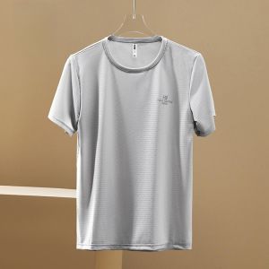 ROMON | Lomond Mens Short Sleeve T-Shirt Ice Silk Mesh Quick Dry Thin Sporty Round Neck Half Sleeve Summer Youth Fashion Clothing