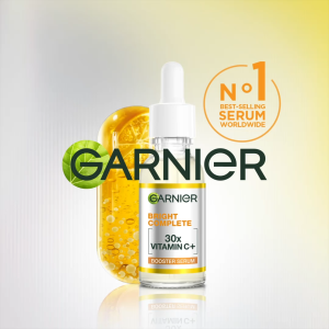 [TRIAL SIZE] Garnier Bright Complete Vitamin C+ BHA Niacinamide Fade Dark Spot Serum (15ml) 100X stronger than Vitamin C