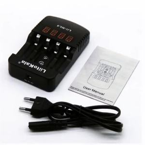 Liitokala | LiitoKala Lii‑NL4 Smart Charger For 1.2V AA AAA 9V Ni‑MH Ni‑Cd Rechargeable Battery 4 Independent Desktop Travel Battery Charger