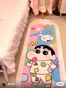 Thảm Len Dài Lông Cừu Hình Capy Trải Phòng Ngủ Phòng Khách Thảm Lau Chân Dài Kích Thước 50x120cm