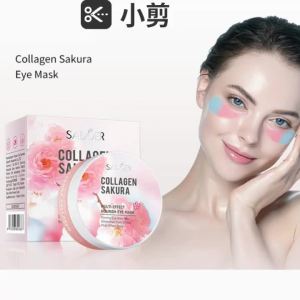SADOER | 60pcs SADOER 80g Sakura Collagen Eyes Masks Anti Dark Circles Eyes Bags Removal Moisturizing Firming Eye Patches Skin Care Eyes