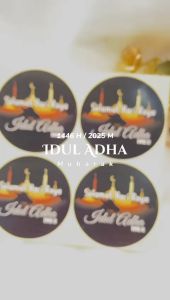 2-4 Arjuna Sticker Lebaran Haji Gift Ramadhan Sticker Selamat Hari Raya Idul Adha Free Desain Custom