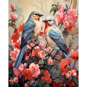 Acrylic Paint By Numbers Cuckoo Painting By Numbers on Canvas Coloring By Number for Adults Paint Digital Art
