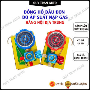 Đồng hồ dầu đơn đo áp suất nạp gas có mắt thăm hàng nội địa Trung chất lượng cao - Quý Trần Auto