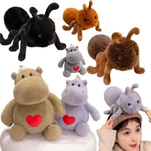 New Adorable Ant Hippo Stuffed Pillow Fur Material Realistic Animal Insect Plush Toy Doll Bedroom Decor Birthday Christmas Gifts