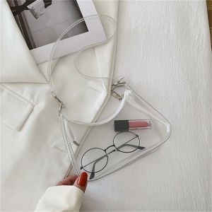 Clear Jelly Shoulder Bag For Women Y2K Small Zipper Underarm Purses & Fashion Handbag