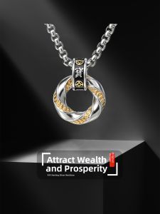 CHUNYAN | Lucky Golden Fortune 999 Silver Necklace