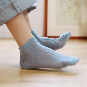 FR-P252 Kaos Kaki Wanita Motif Polos Pattern Garis / Kaoskaki Pola Pendek Semata Kaki Fashion Korea