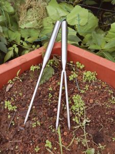 Home Garden Single Double Stainless Steel Fork Loose Soil Flower Pot Gardening Tools Sharp Durable New Model for Planting Flowers
