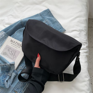 Oxford Cloth Lightweight Travel Bag Womens Crossbody Shoulder Bag Black Versatile Large Capacity Ins Bag New 2024