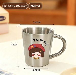 QIZHOU | Child-Safe Double-Layer Shatterproof Stainless Steel Cup