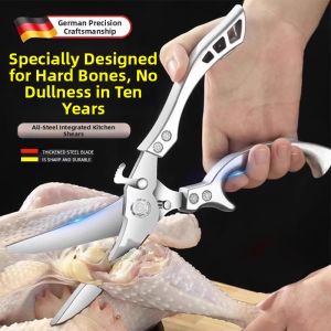 MIVOFIVO | Precision Stainless Steel Kitchen Shears for Poultry