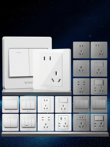 Bull | Home Wall-mounted One Switch Five Sockets Panel 86 Model White