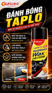 Chất Đánh Bóng Taplo OUFU AF-1106 450ml - Làm Sạch Khử Mùi Chống Bụi Bảo Vệ Nội Thất Ô Tô