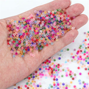 10g 2/3/4mm High Quality Uniform Size Matte Frosted Transparent Colors Glass Beads Round Loose Spacer Beads For Needle Work Jewelry DIY Making Accessories