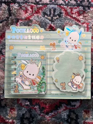 Mini notebook and notepad duo Keyring ~Cinnamoroll Kuromi Melody PC~ party favours birthday gifts