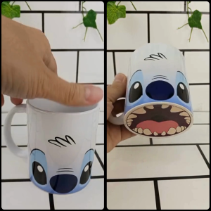 Mug Karakter Lucu Unik dengan Gambar Mulut di Bawah | Mug Keramik Karakter 3D untuk Koleksi & Kado